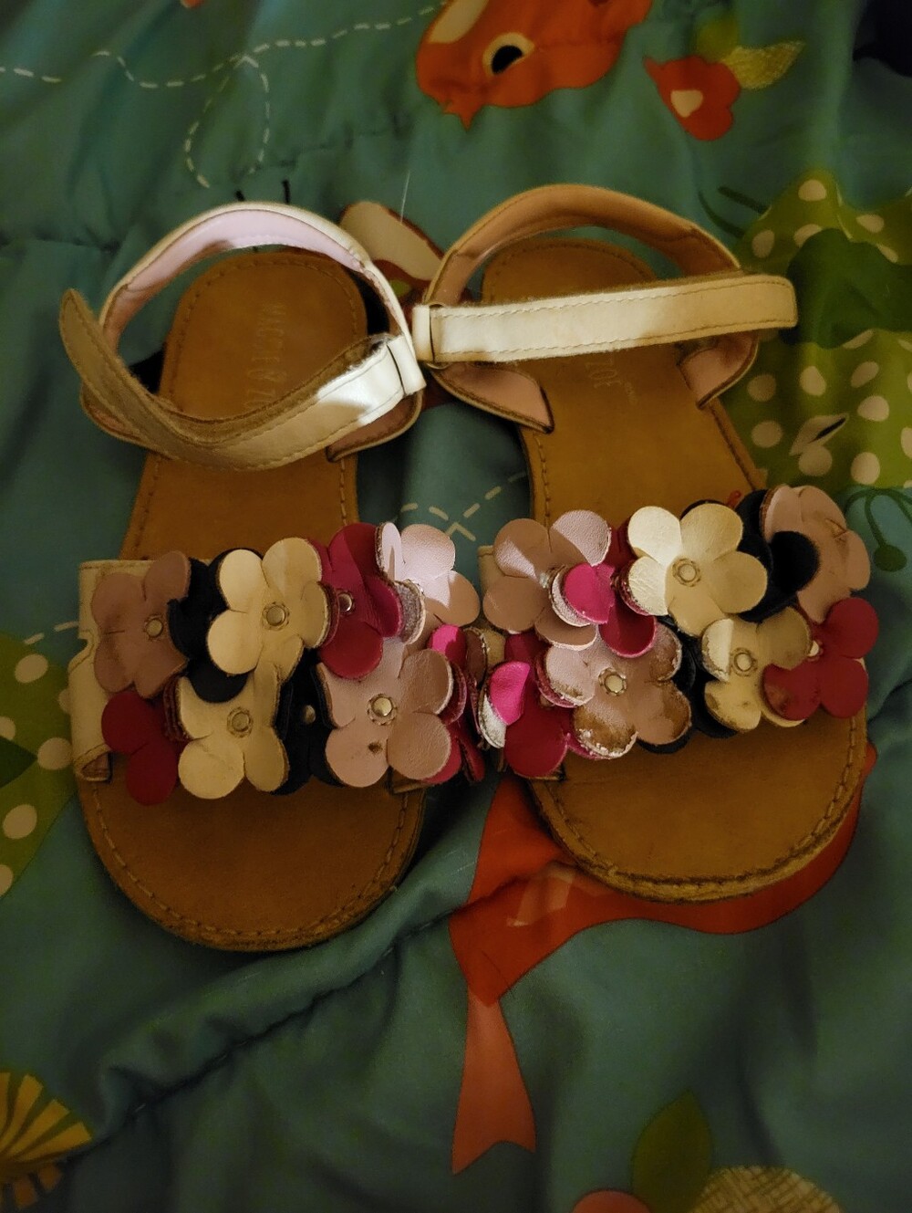 Girls Floral Strap Sandals